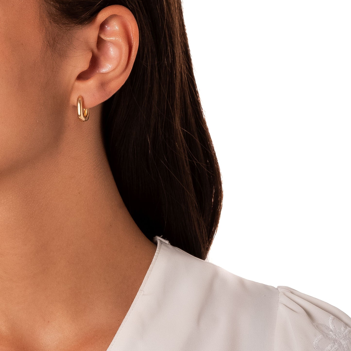 Scarlet hoop earring