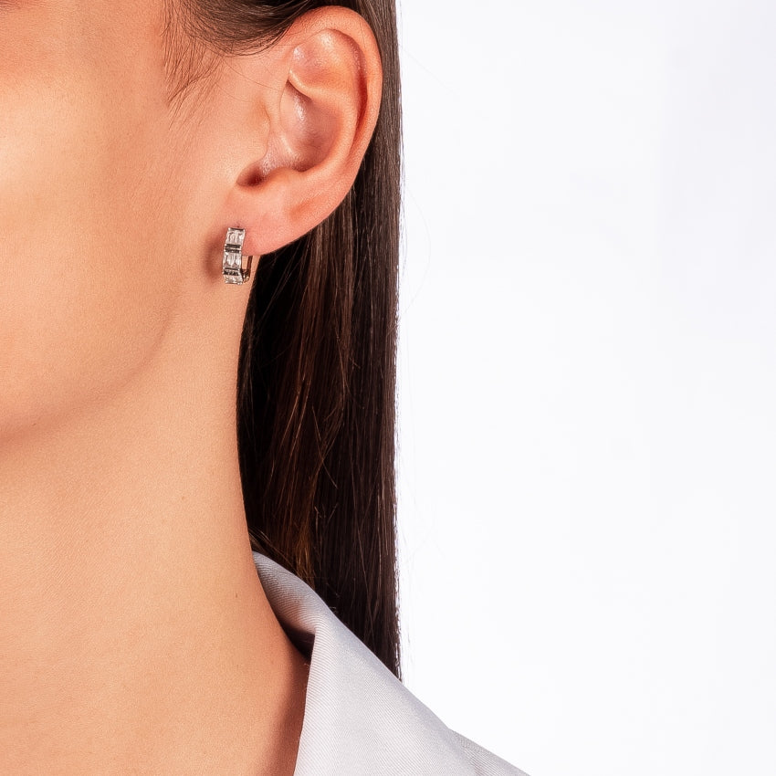 Crystal Hoop Earring