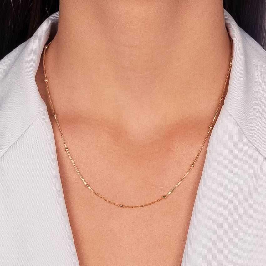 Plain Polka Dot Chain Necklace