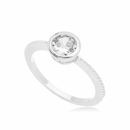 Crystal Solitaire Ring