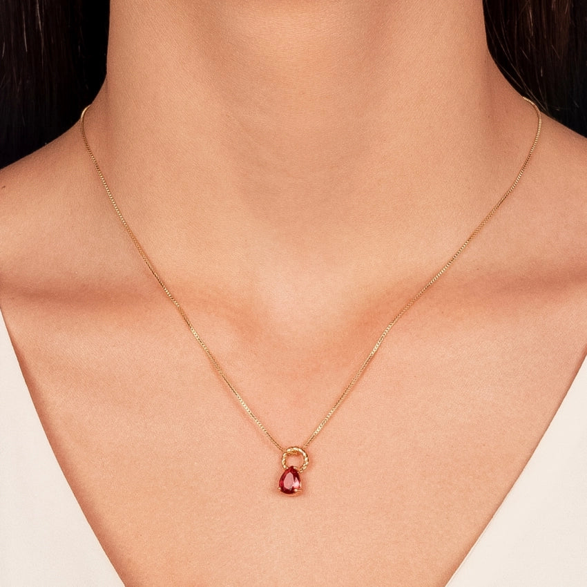Rubellite pendant