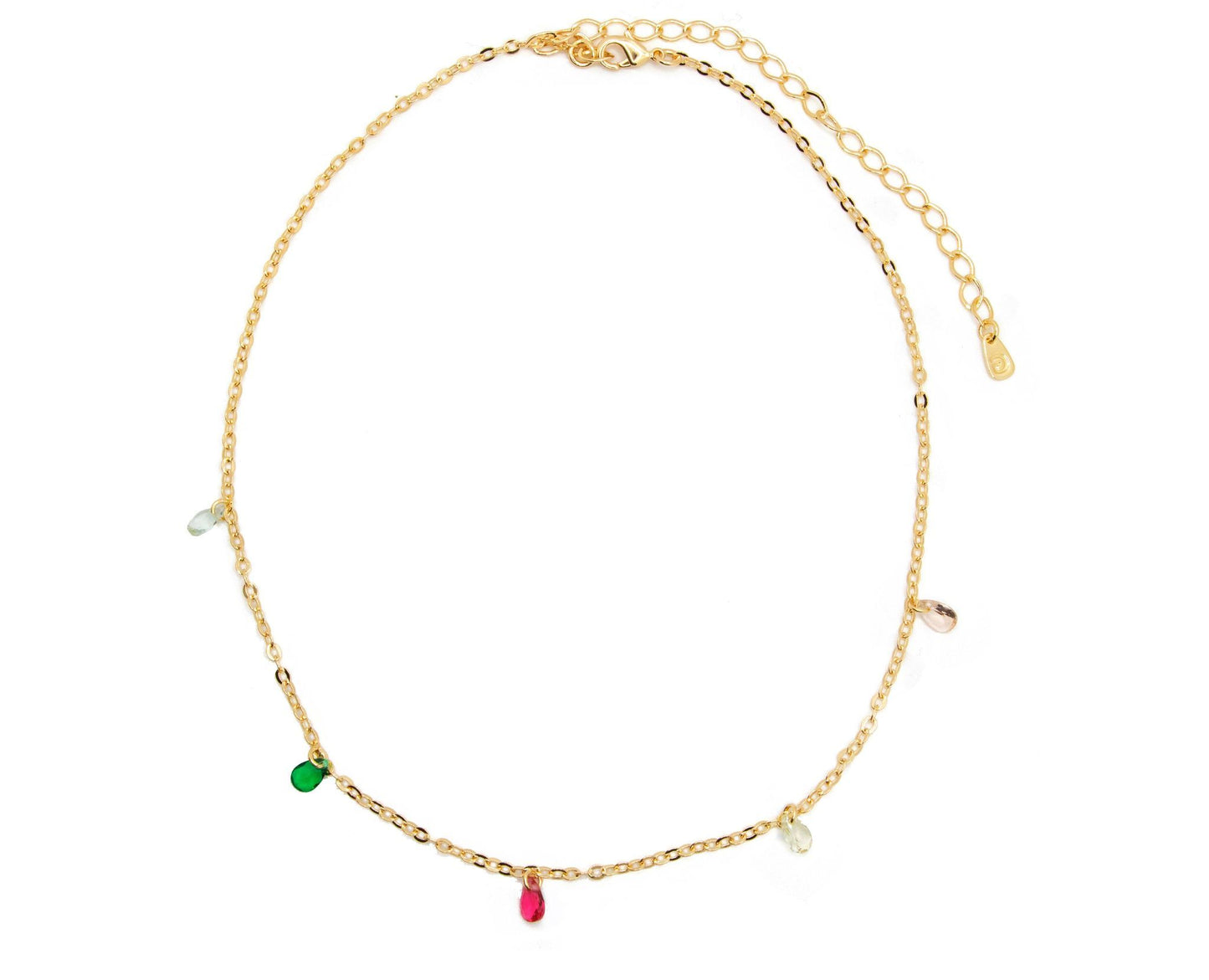 Crystal color Choker Necklace