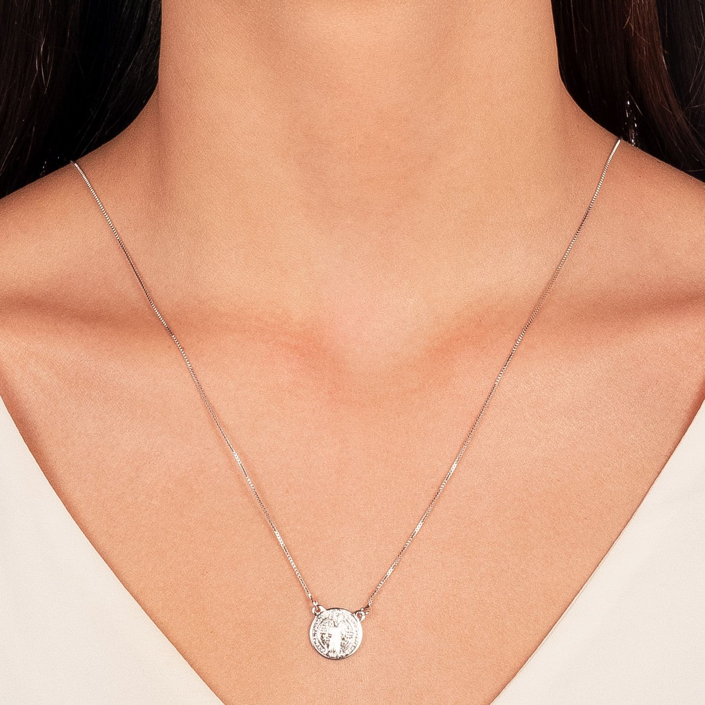 Scapular Saint Benedict - Rhodium