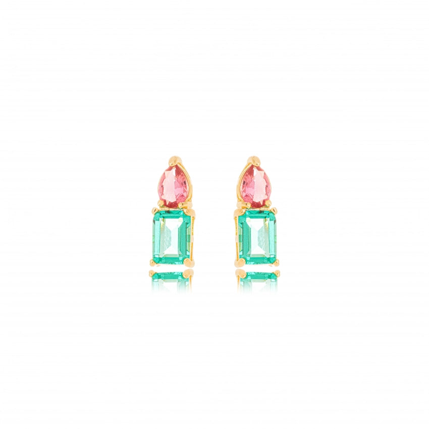 Colorful crystal earring