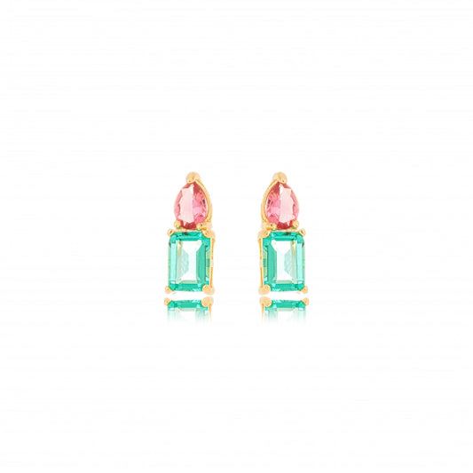 Colorful crystal earring