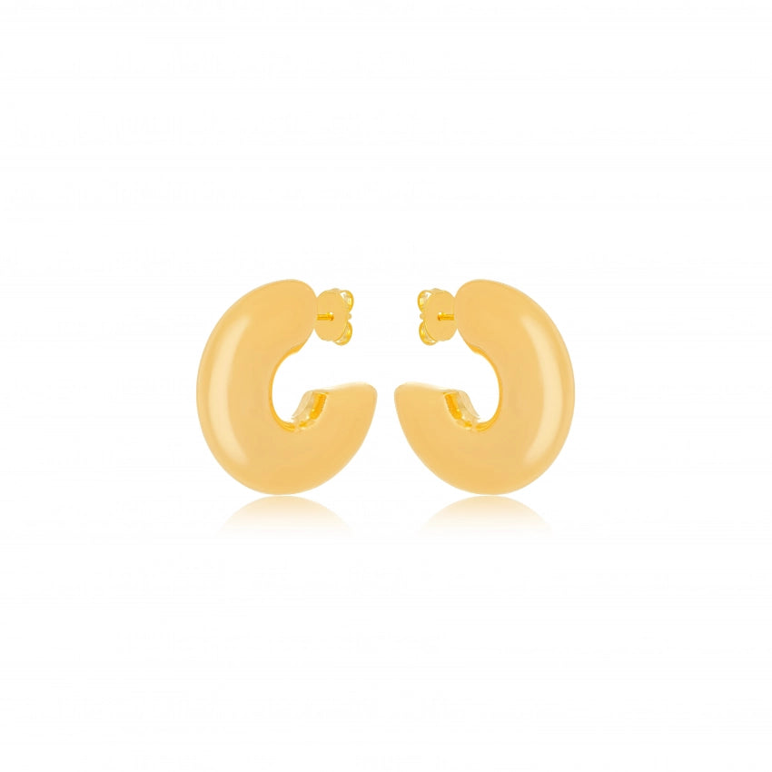 Smaller Modern Hoop - Gold