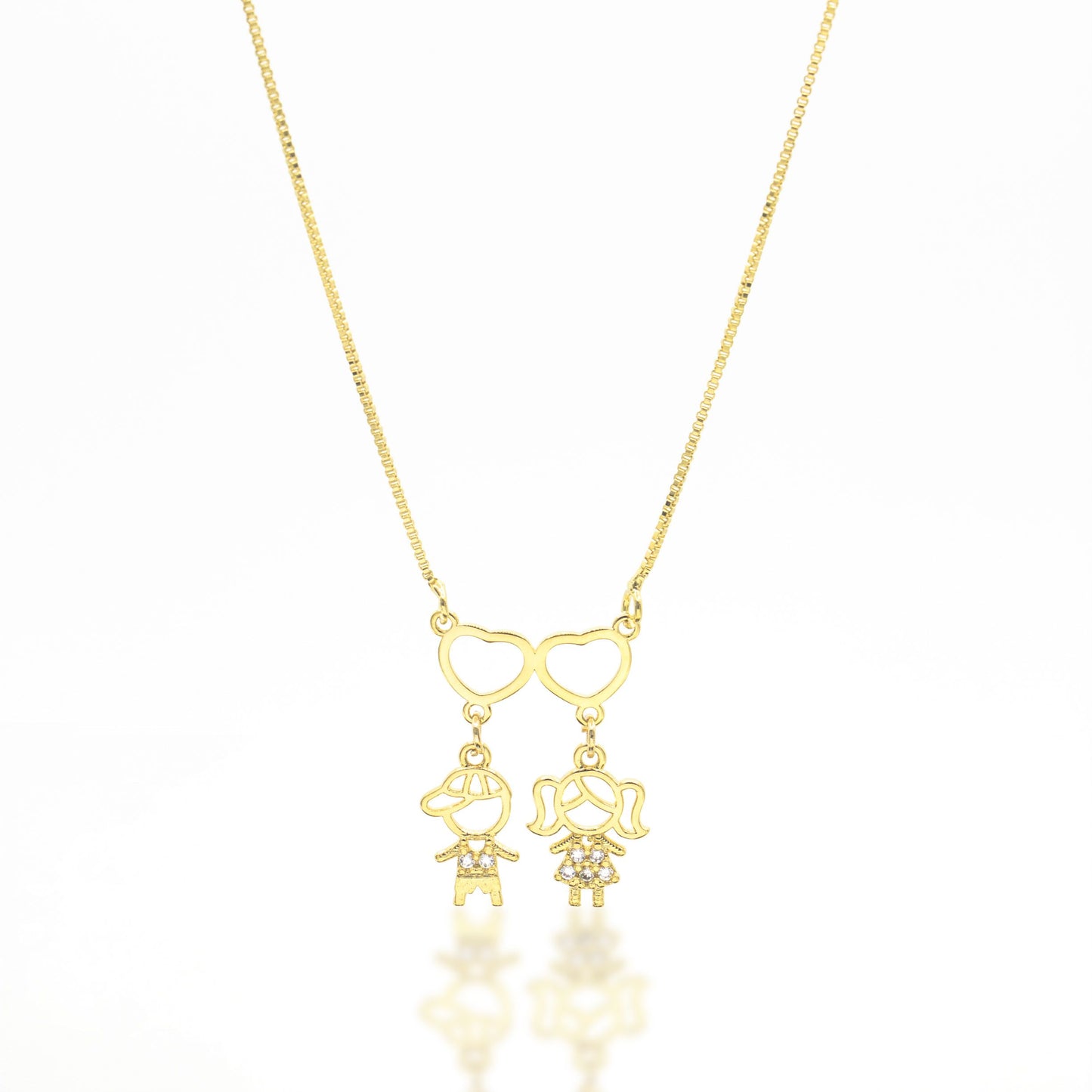 1 boy and 1 girl necklace