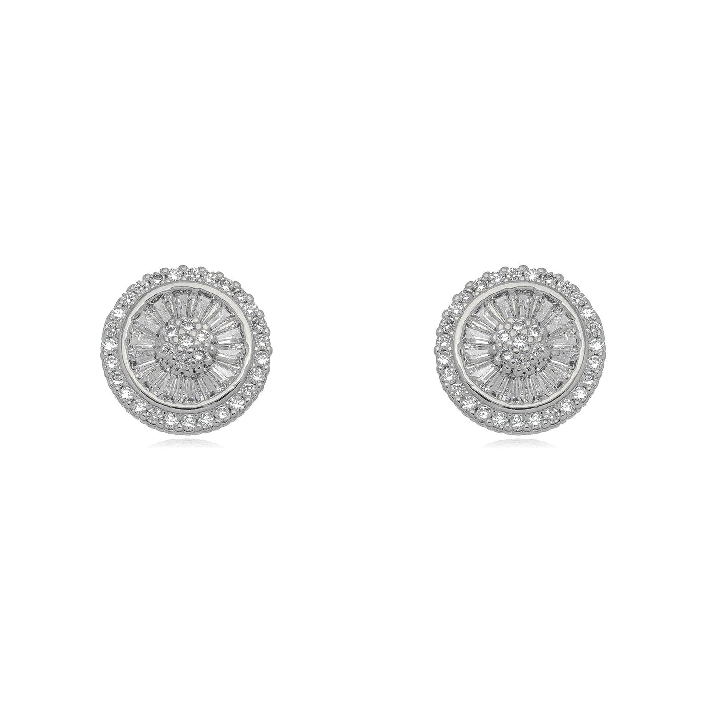 Pizza earring studded with zirconia