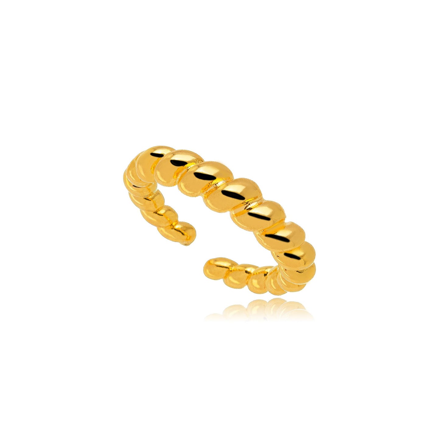 Adjustable twist ring - gold