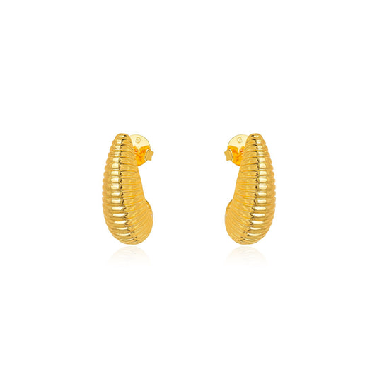 Detailed ear hook - gold