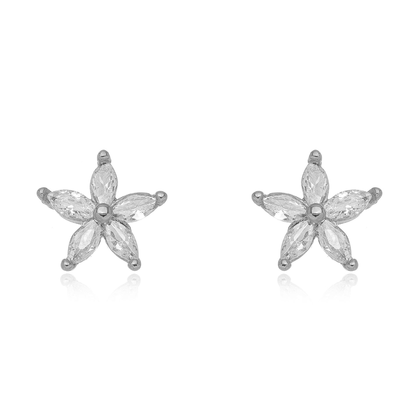 Star earring with zirconia