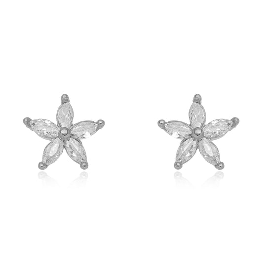 Star earring with zirconia