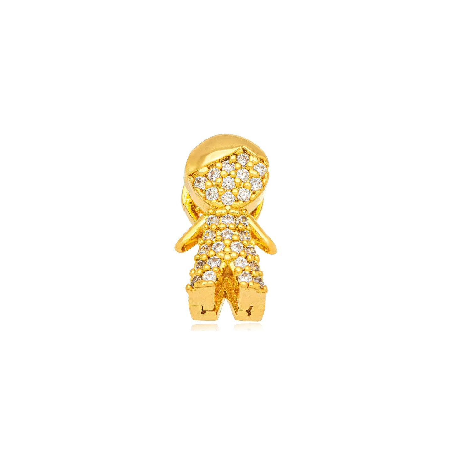 Boy pendant studded with zirconias