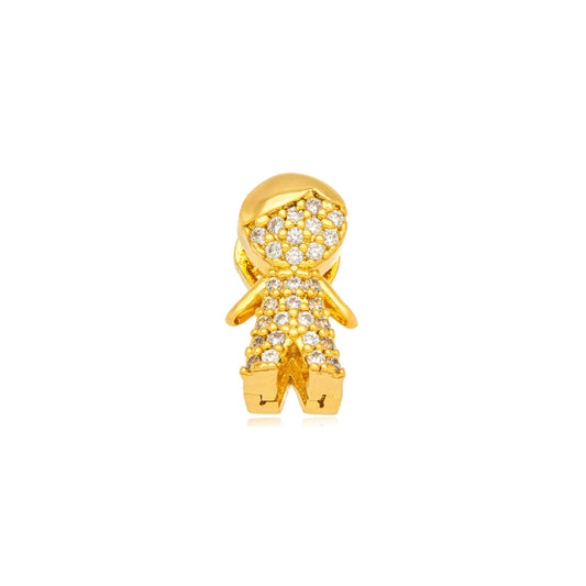 Boy pendant studded with zirconias