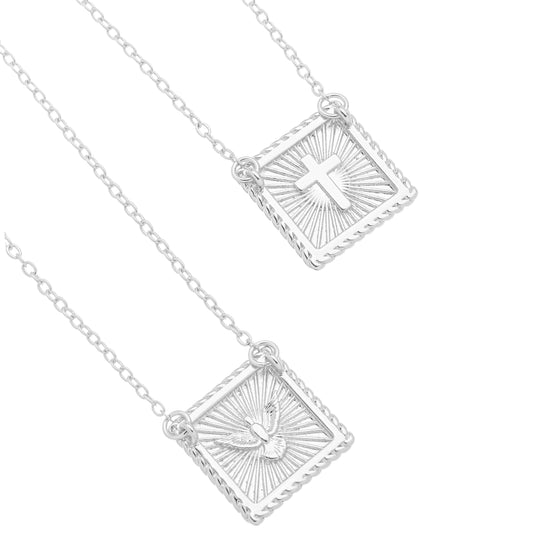 Holy Spirit and Cross Necklace