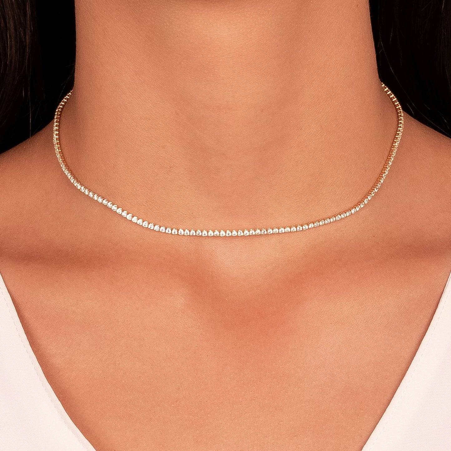 Riviera choker - gold small