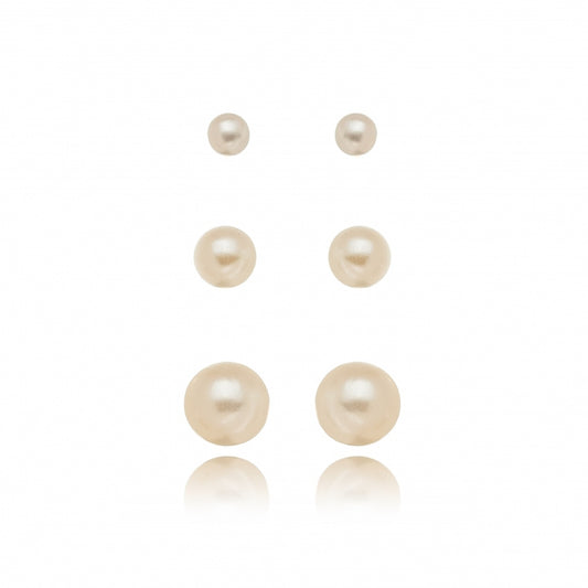 Trio Pearl Earring  - gold