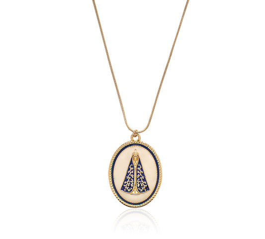Our Lady's enameled necklace