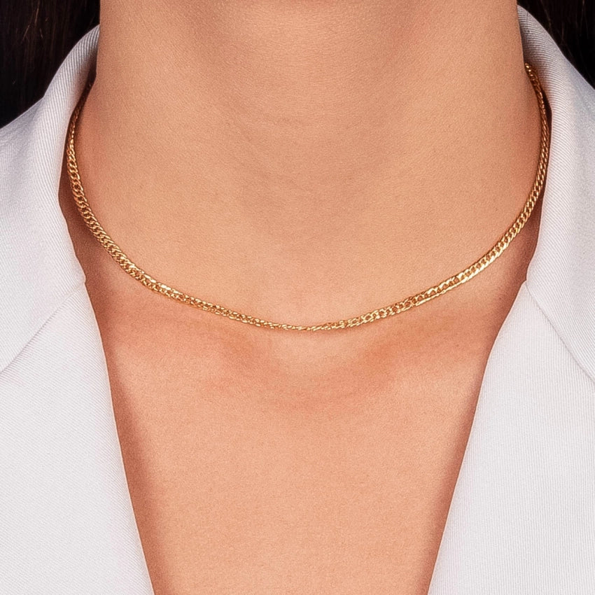 Double grumet chain necklace