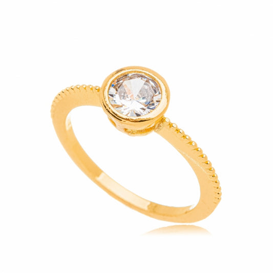 Crystal Solitaire Ring