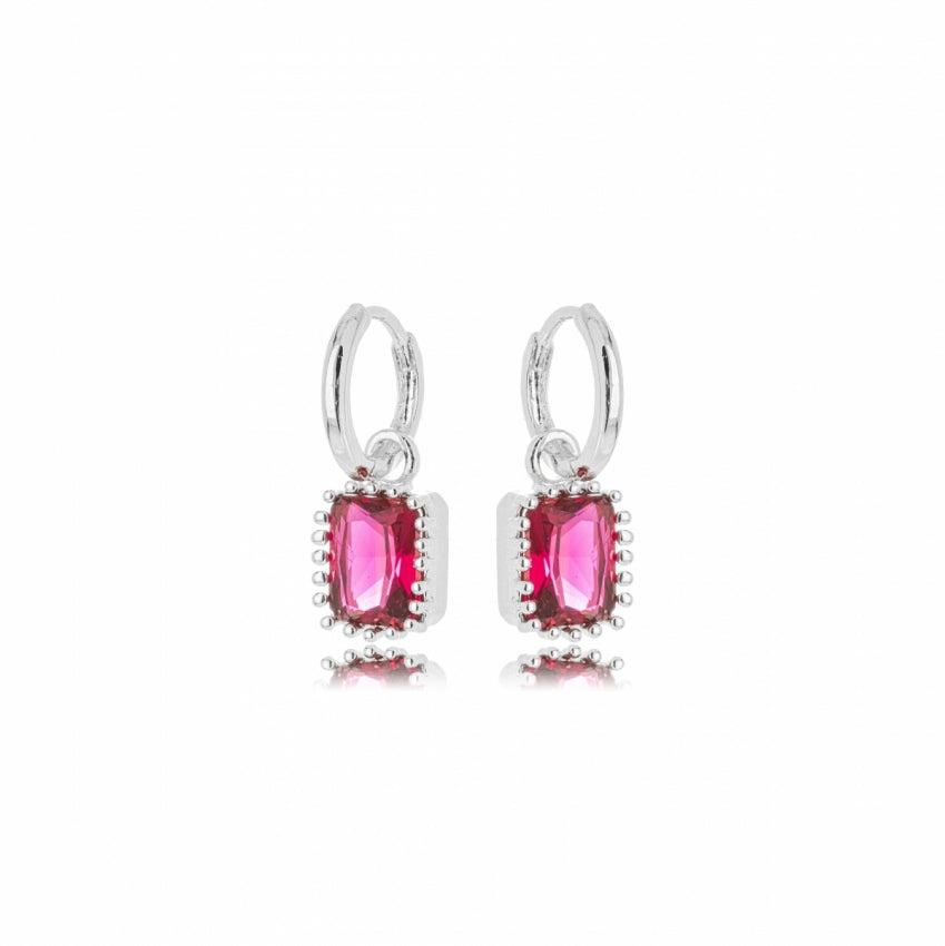 Ruby pendant earring