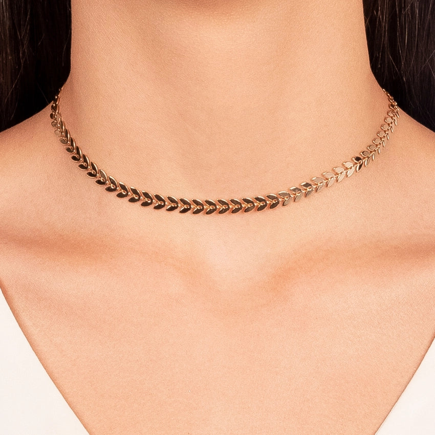 Scale Fish Choker Necklace