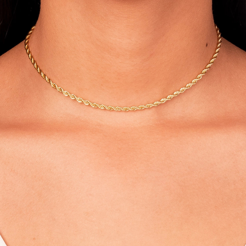 Rope chain choker Necklace - 3mm